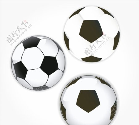黑白足球设计矢量图片