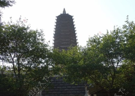 天宫寺塔远景图片