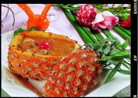 豫菜菠萝八宝米图片