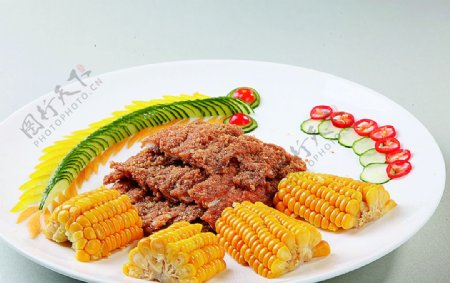 淮扬菜玉米肉排图片