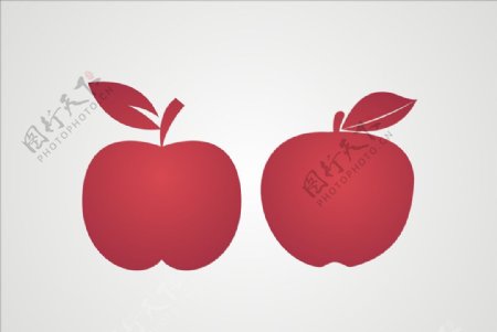苹果剪影图片