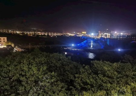 云南开远城市夜景图片