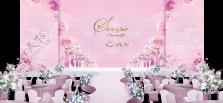 粉色婚礼效果图图片