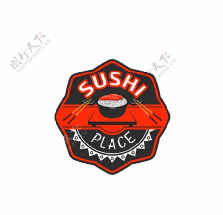 寿司主题标志图片