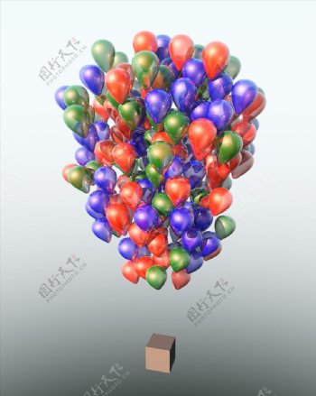 c4d气球动画工程图片