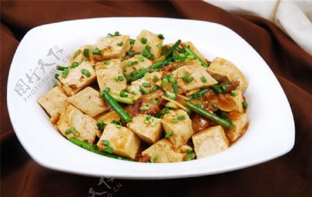 家肉炖老豆腐图片