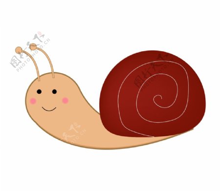 手绘可爱蜗牛图片