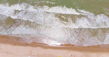 大海沙滩海浪海水风景图片